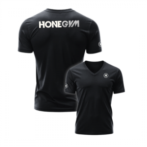 HoneGym Classic V-Neck T-Shirt in Black